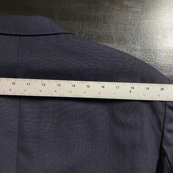 Chaps Ralph Lauren Blazer 46L Navy Blue Wool Sport Coat Gold Buttons Suit Jacket - Picture 15 of 16